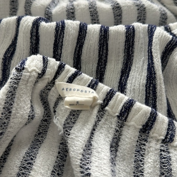 Aeropostale Striped Off the Shoulder Top Sz SM - Picture 6 of 6